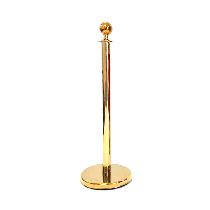 Bollard / Stanchion Pole & Base - Gold