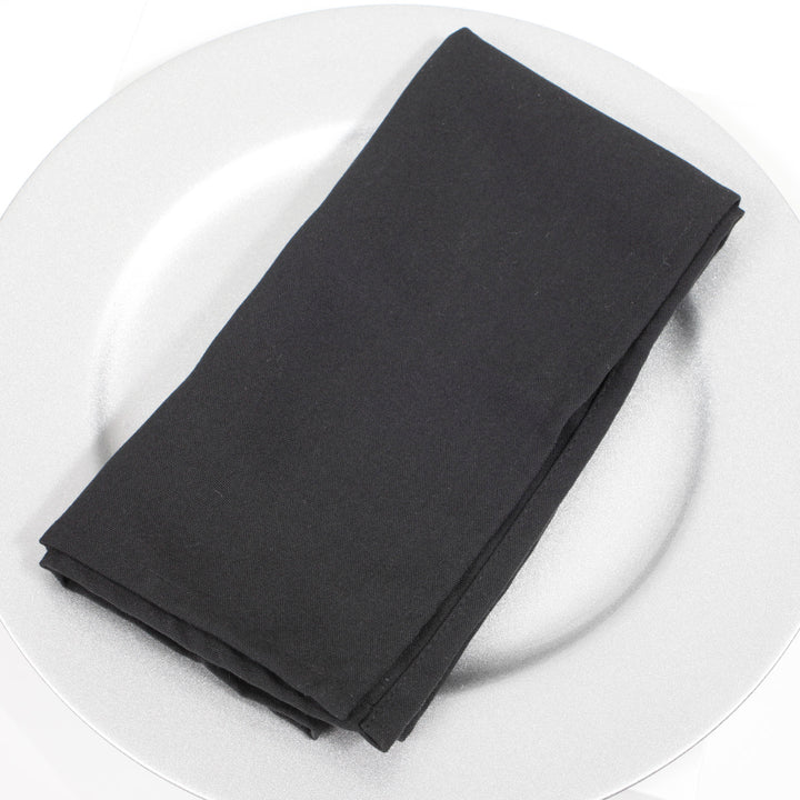 SPUN POLY Napkins - Black (50x50cm) unfolded