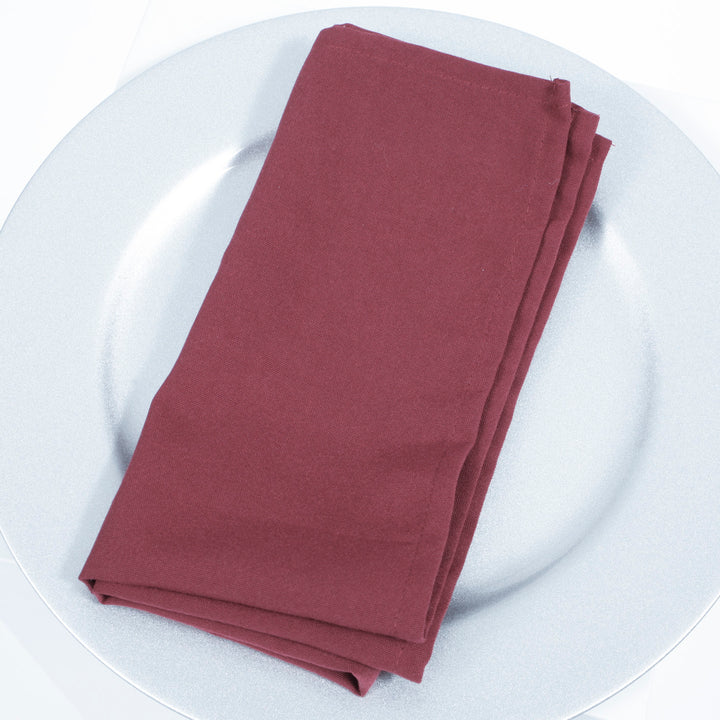 SPUN POLY Napkins - Burgundy (50x50cm) unfolded