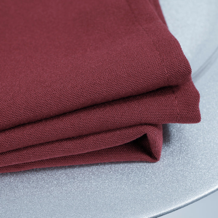 SPUN POLY Napkins - Burgundy (50x50cm) close