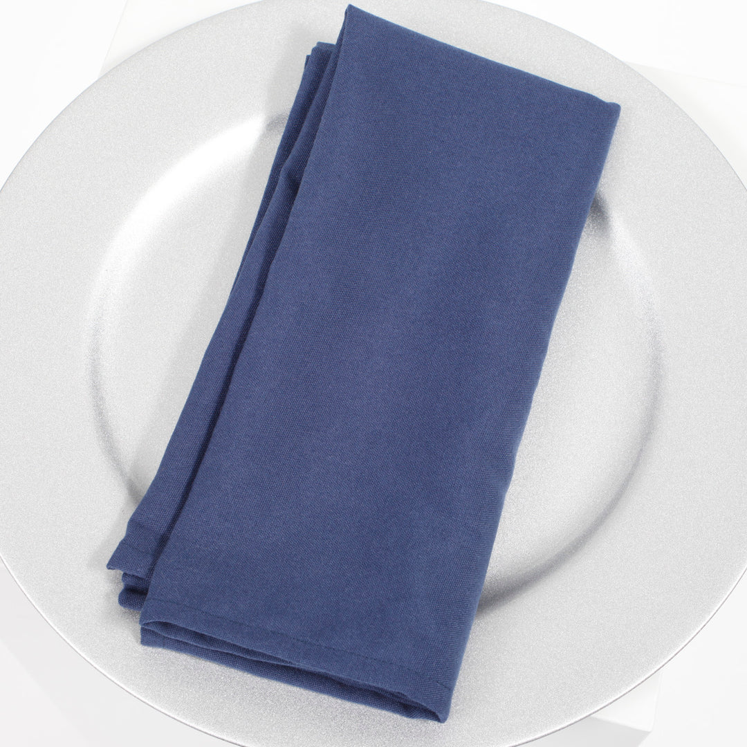 SPUN POLY Napkins - Navy Blue (50x50cm) unfolded