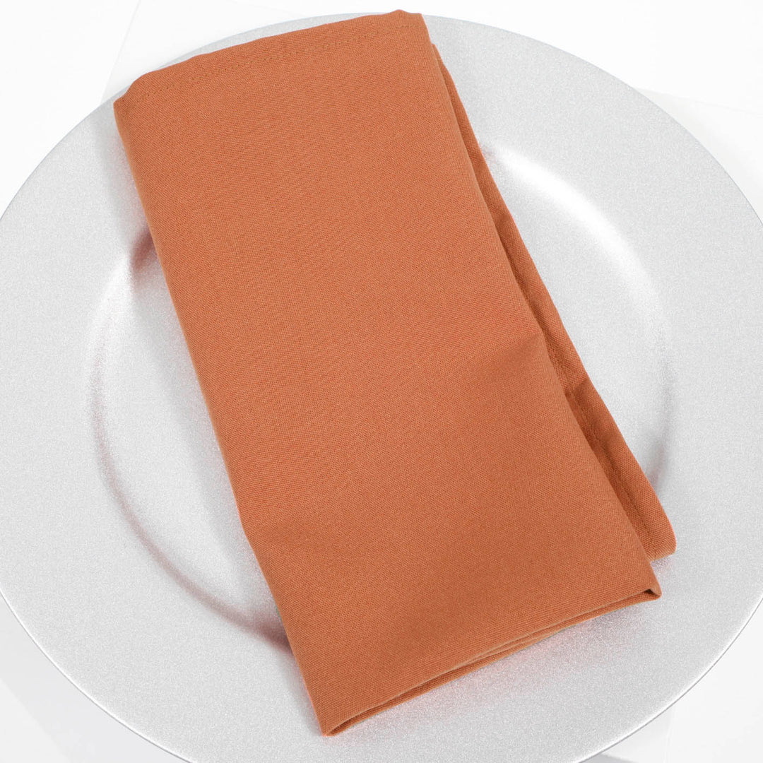 SPUN POLY Napkins - Terracotta (50x50cm) unfolded