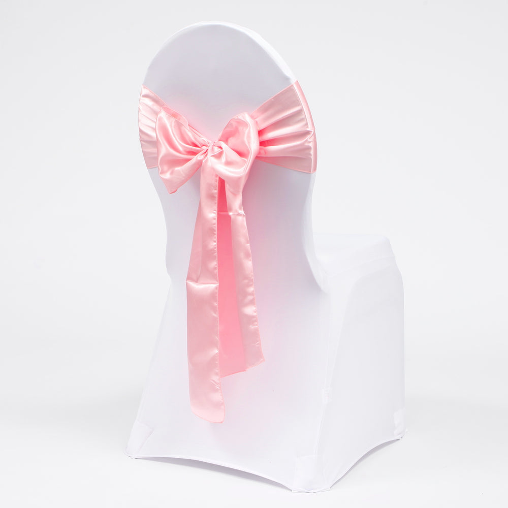 Satin Chair Sashes - Light Pink