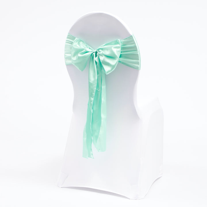 Satin Chair Sashes - Mint