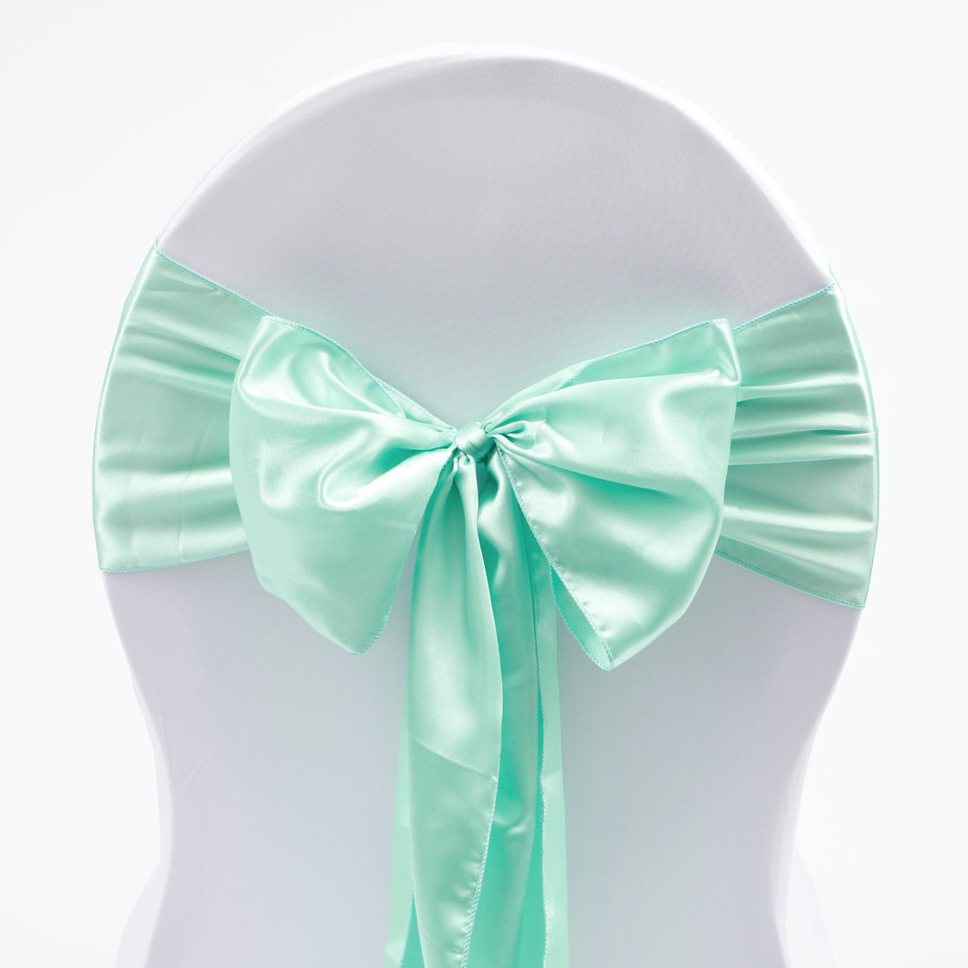 Satin Chair Sashes - Mint