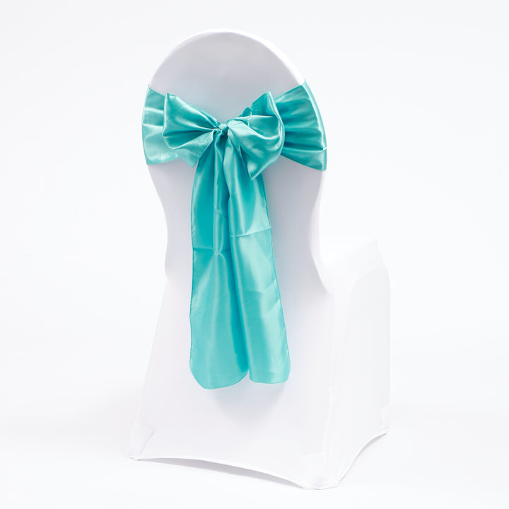 Satin Chair Sashes - Turquoise