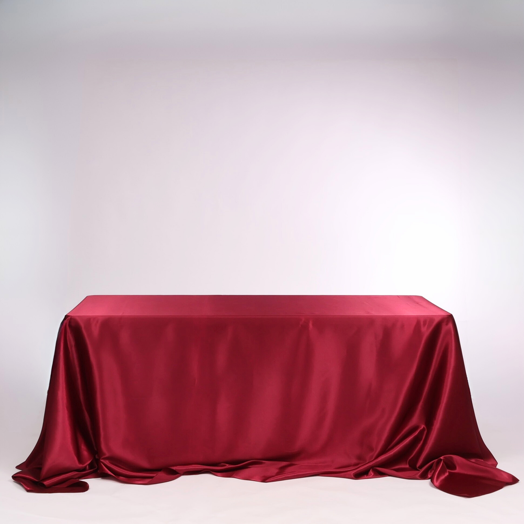 Satin Rectangle Tablecloth - Burgundy (220x330cm)