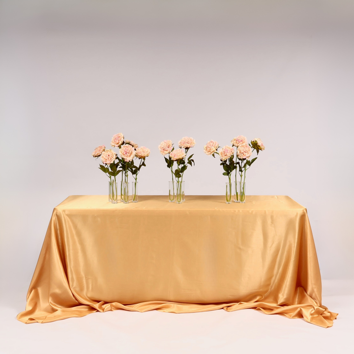 Satin Rectangle Tablecloth - Gold (220x330cm)