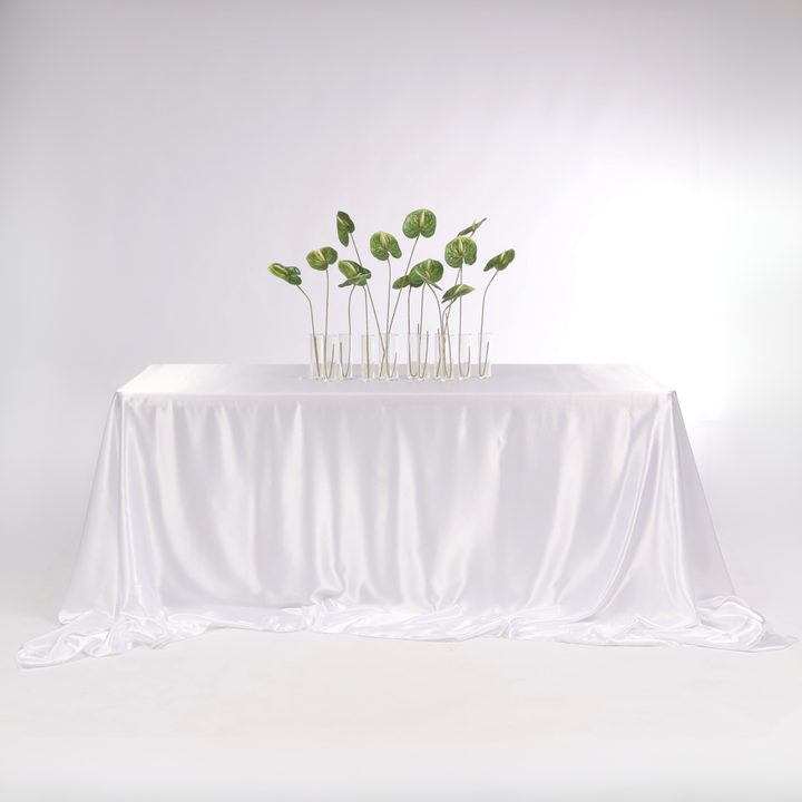 Satin Rectangle Tablecloth - White (220x330cm)