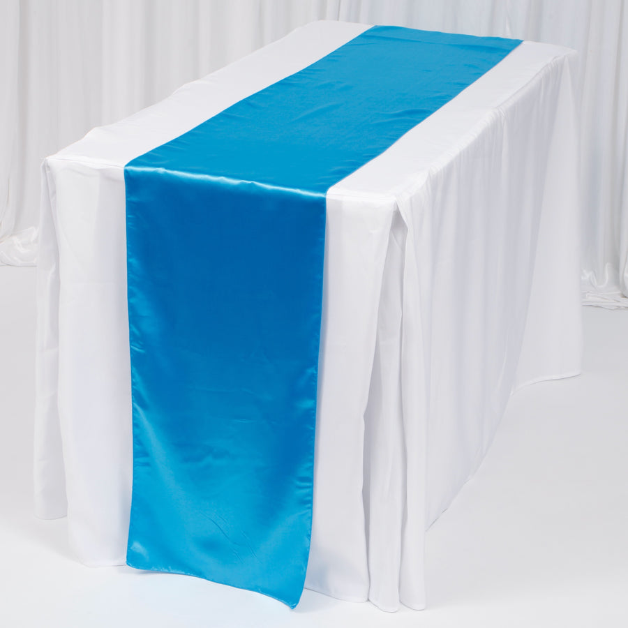 Satin Table Runners - Electric Blue