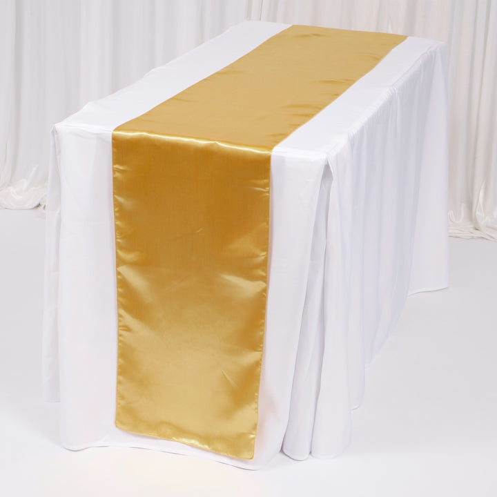 Satin Table Runners - Gold