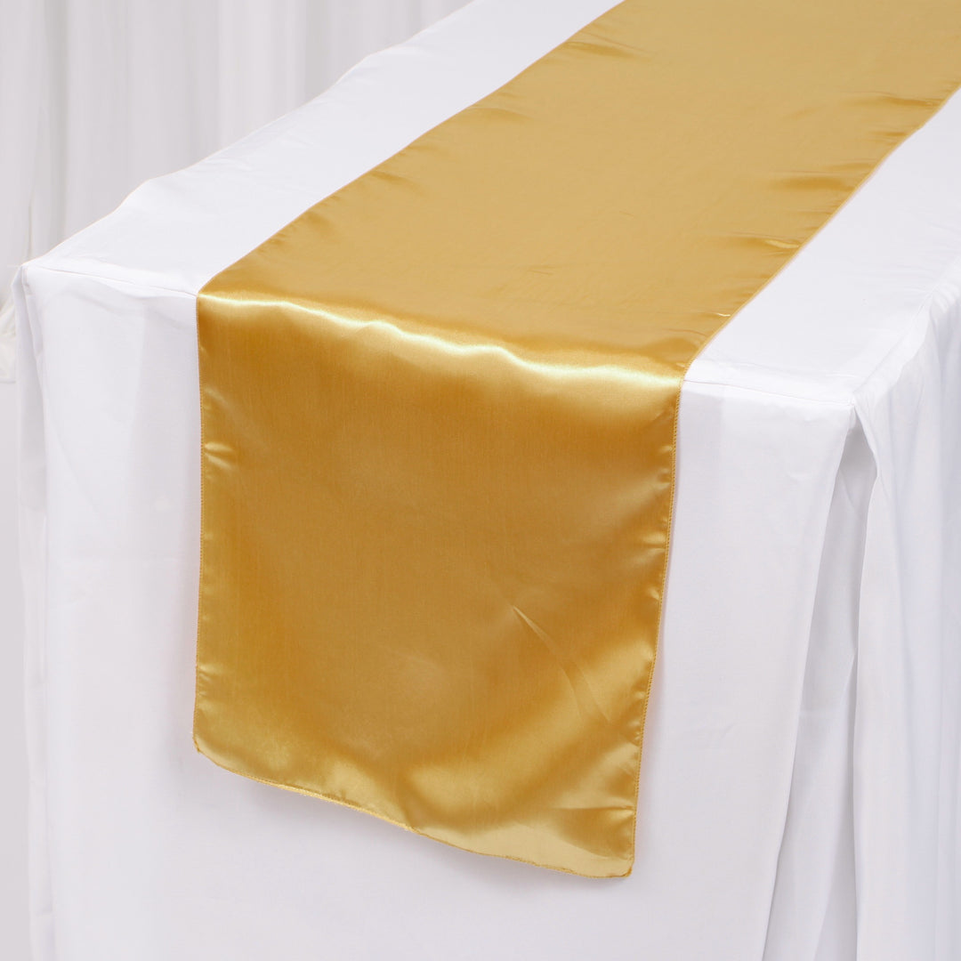 Satin Table Runners - Gold