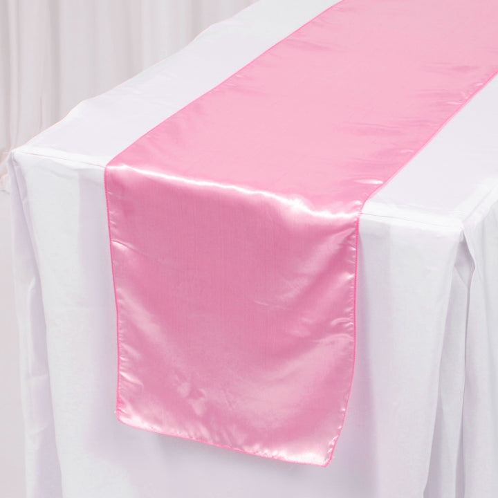 Satin Table Runners - Light Pink