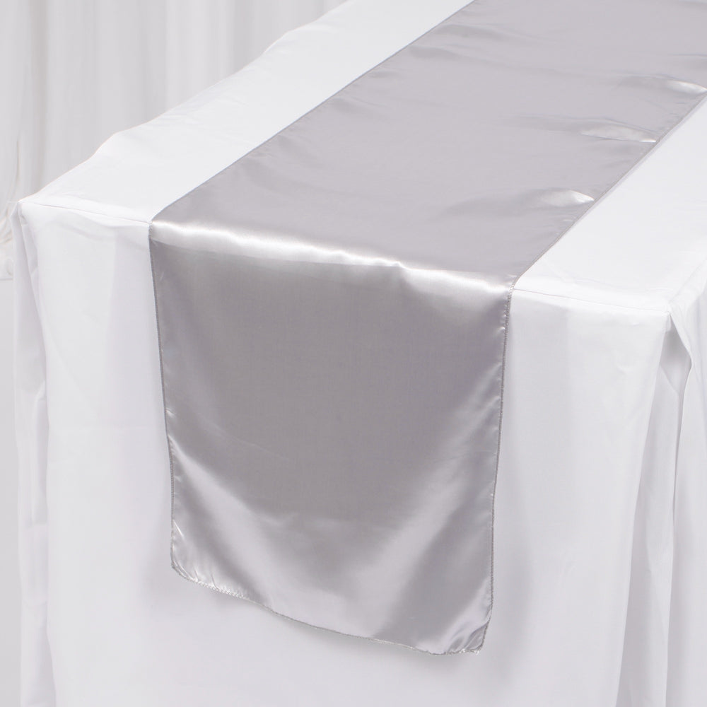 Satin Table Runners - Silver