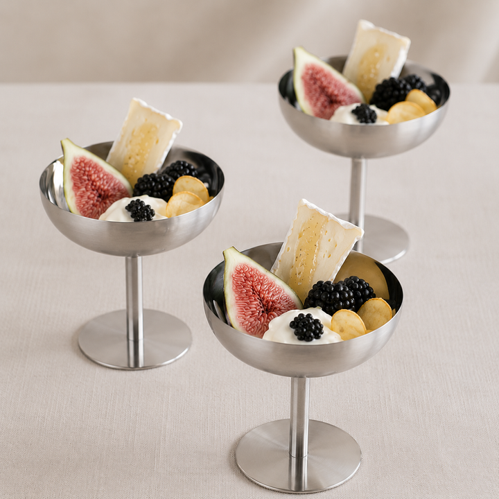 Metal Dessert / Snack Coupe Cup - Silver
