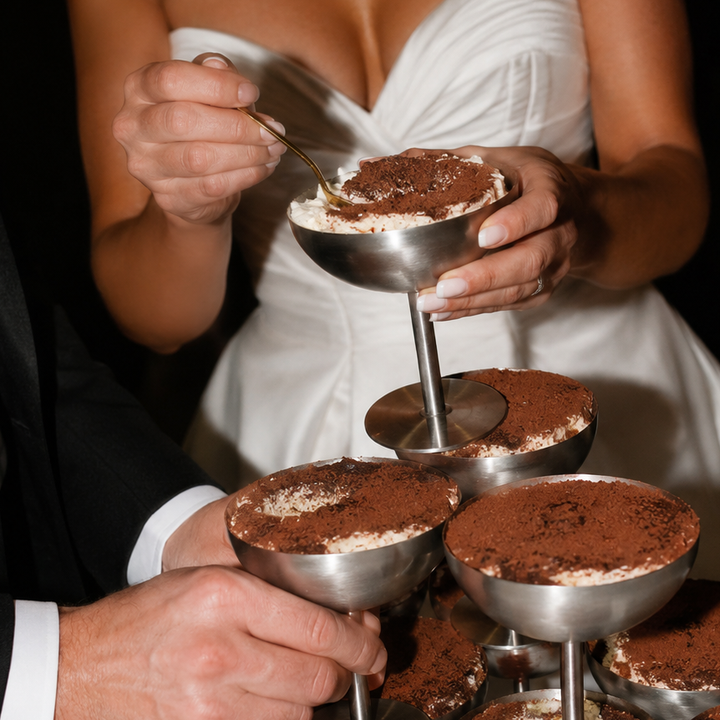 Metal Dessert / Snack Coupe Cup - Silver