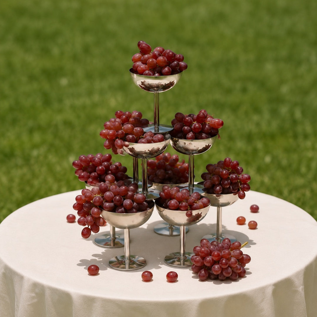 Metal Dessert / Snack Coupe Cup - Silver