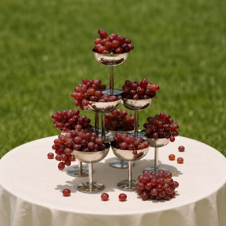 Metal Dessert / Snack Coupe Cup - Silver