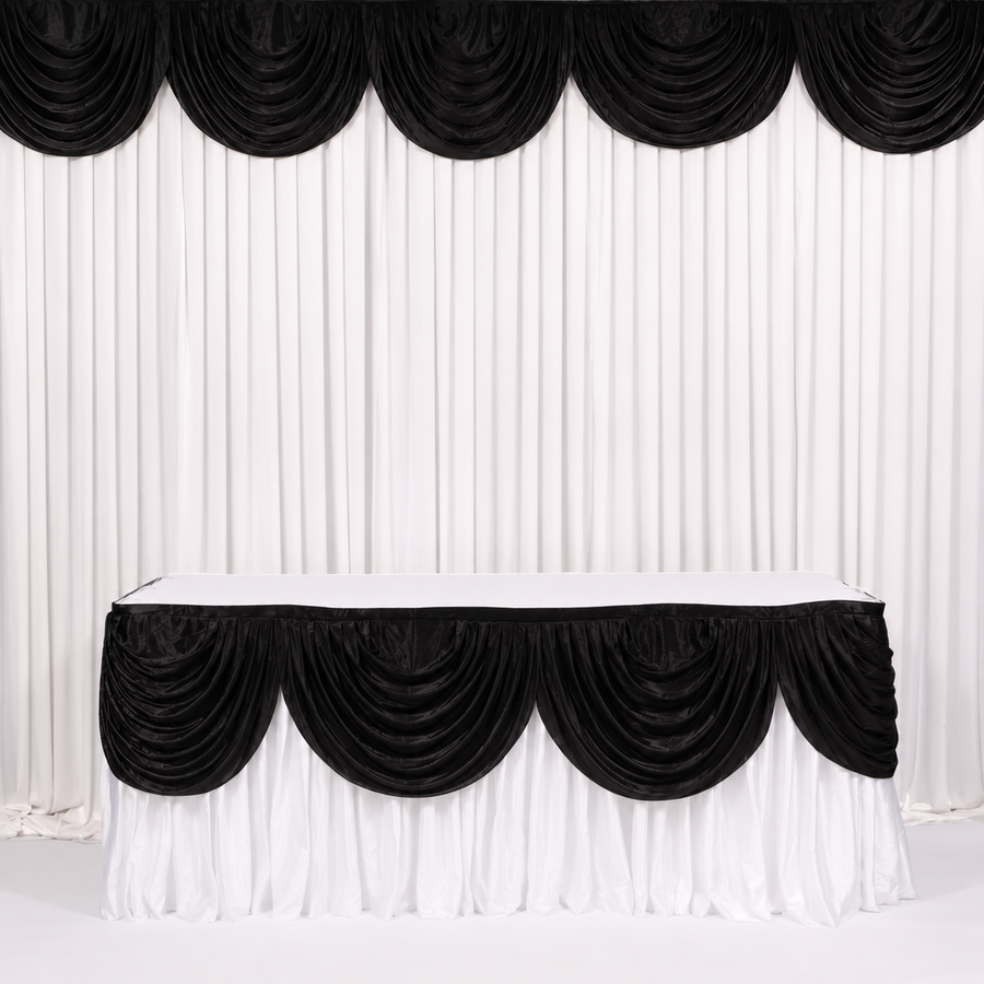 Ice Silk Satin Swag - Black (3m)