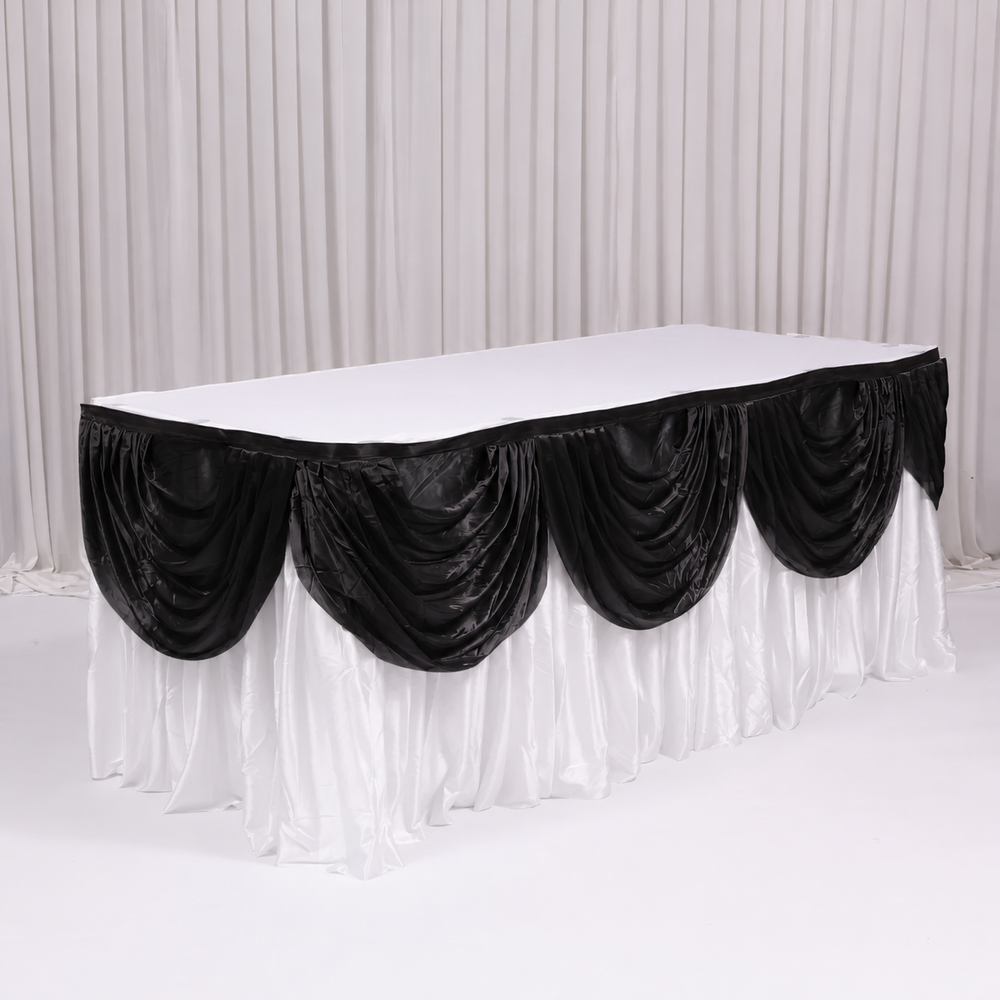 Ice Silk Satin Swag - Black (3m)