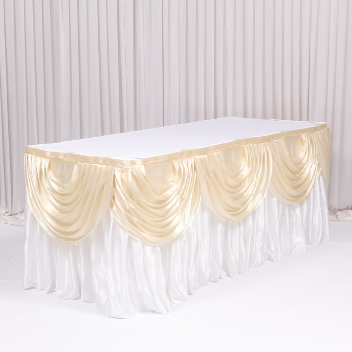 Ice Silk Satin Swag  - Ivory (3m)
