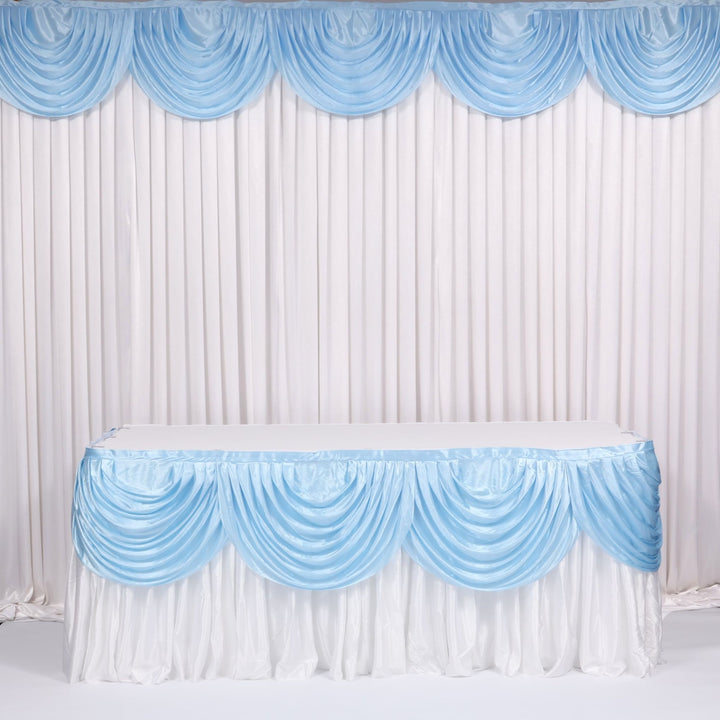 Ice Silk Satin Swag  - Light Blue (3m)