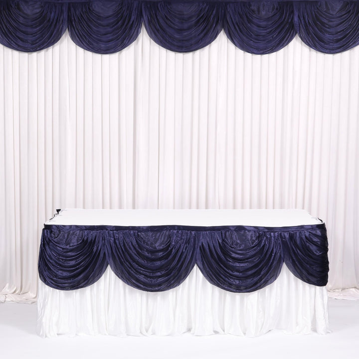 Ice Silk Satin Swag - Navy Blue (3m)