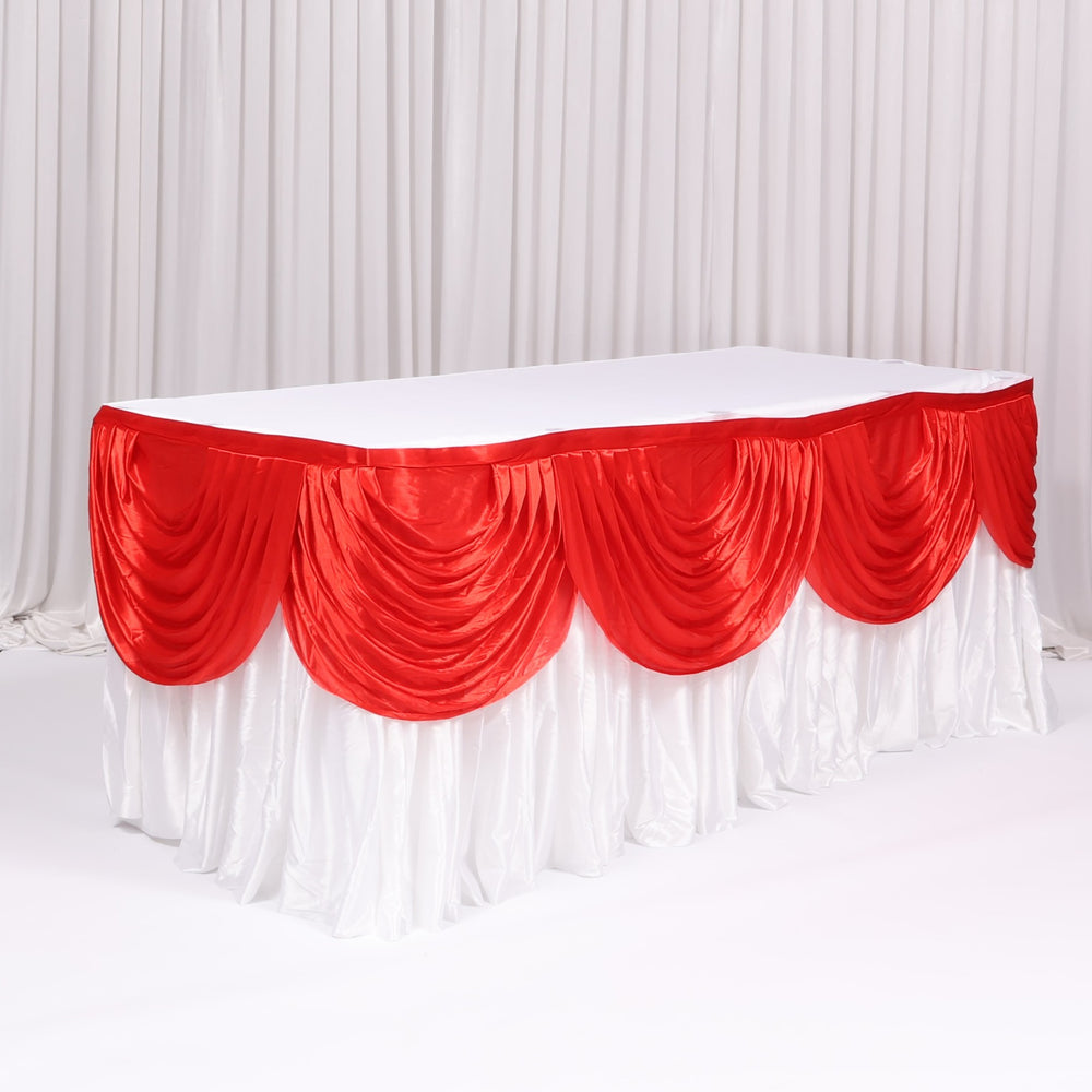 Ice Silk Satin Swag  - Red (3m)