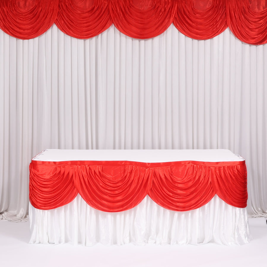 Ice Silk Satin Swag  - Red (3m)