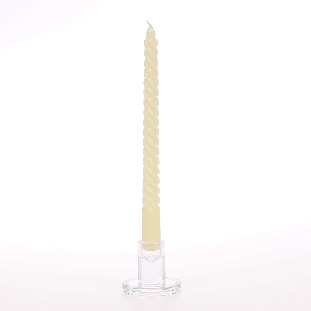 Spiral Taper Candles - Ivory