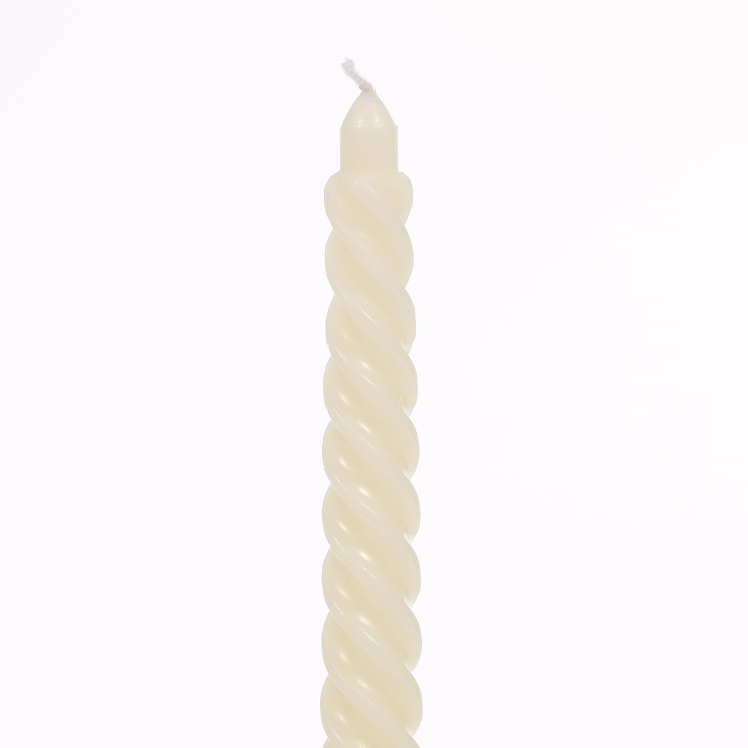 Spiral Taper Candles - Ivory