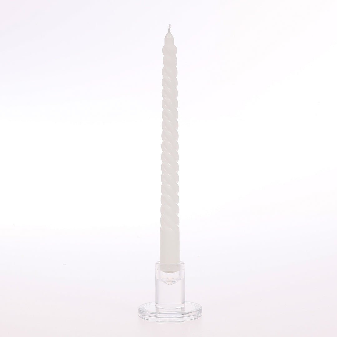 Spiral Taper Candles - White