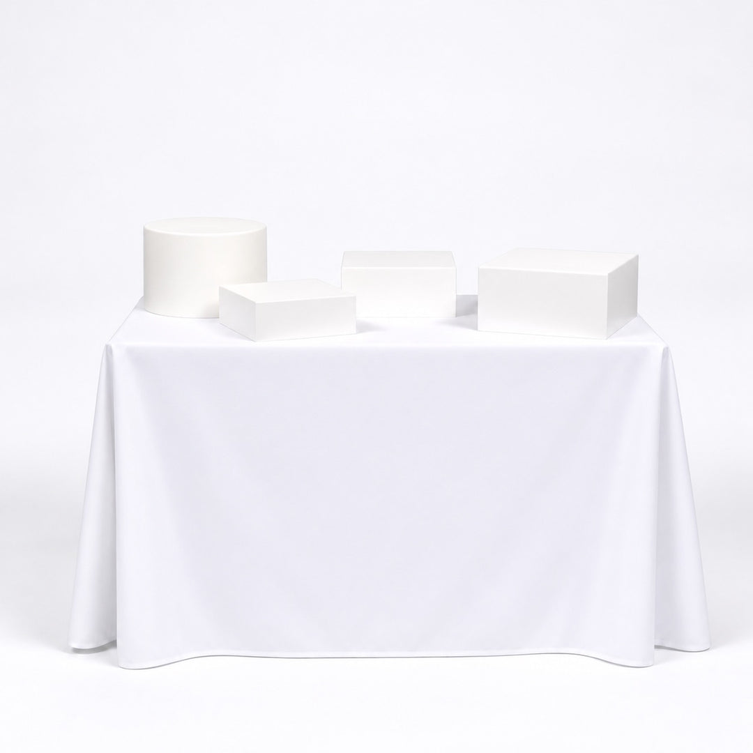 Round Table Riser - White