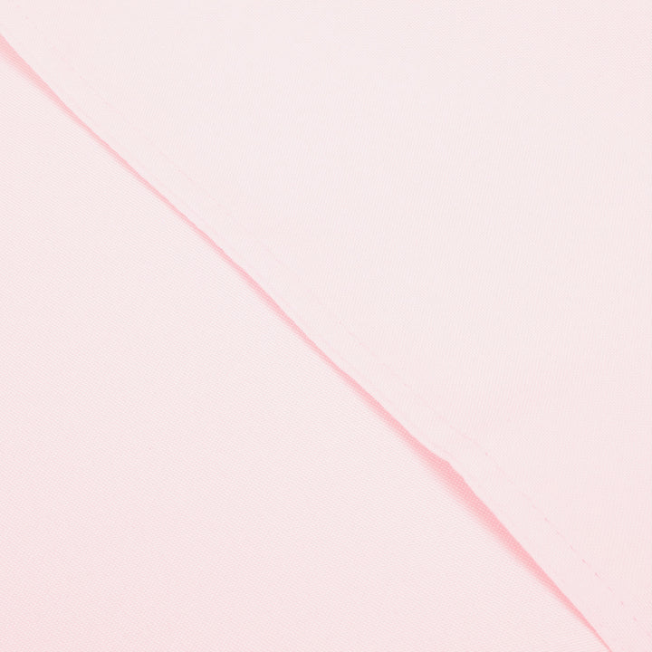 Light Pink Rectangle Tablecloth (153x259cm), close up of hemmed edge