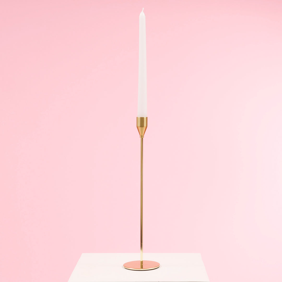 Taper Candle Holders Classic Flared Style - Gold (33cm)