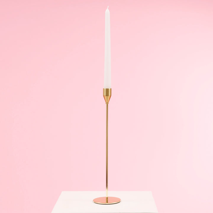 Taper Candle Holders Classic Flared Style - Gold (33cm)