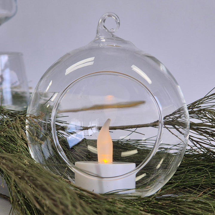 Tealight Candle Holder - Hanging Glass