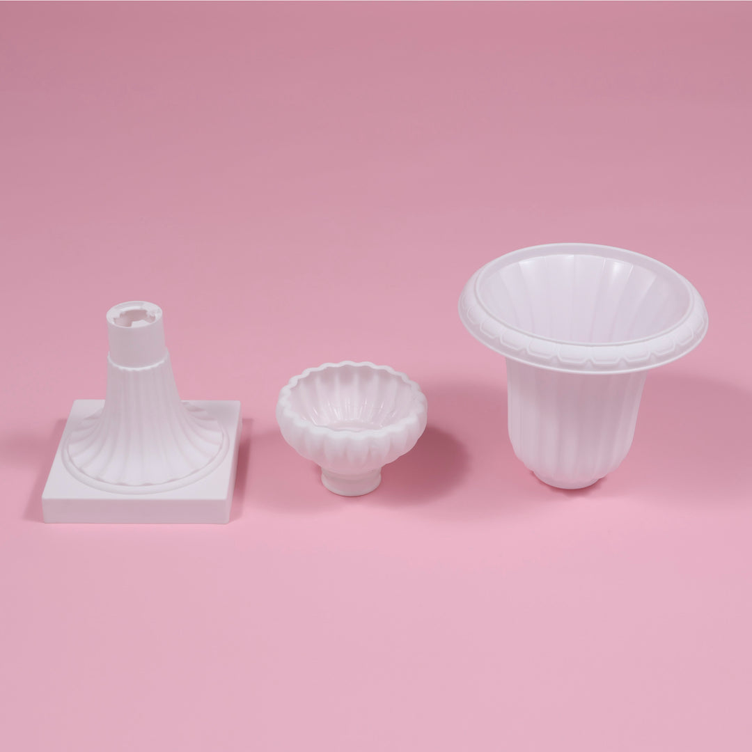 Trumpet Urn Centrepiece Vase  (50cmH) comes in 3 parts