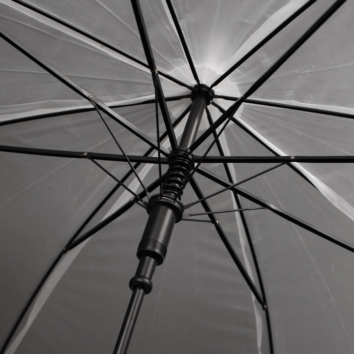 Frosted White Wedding Umbrella Inside