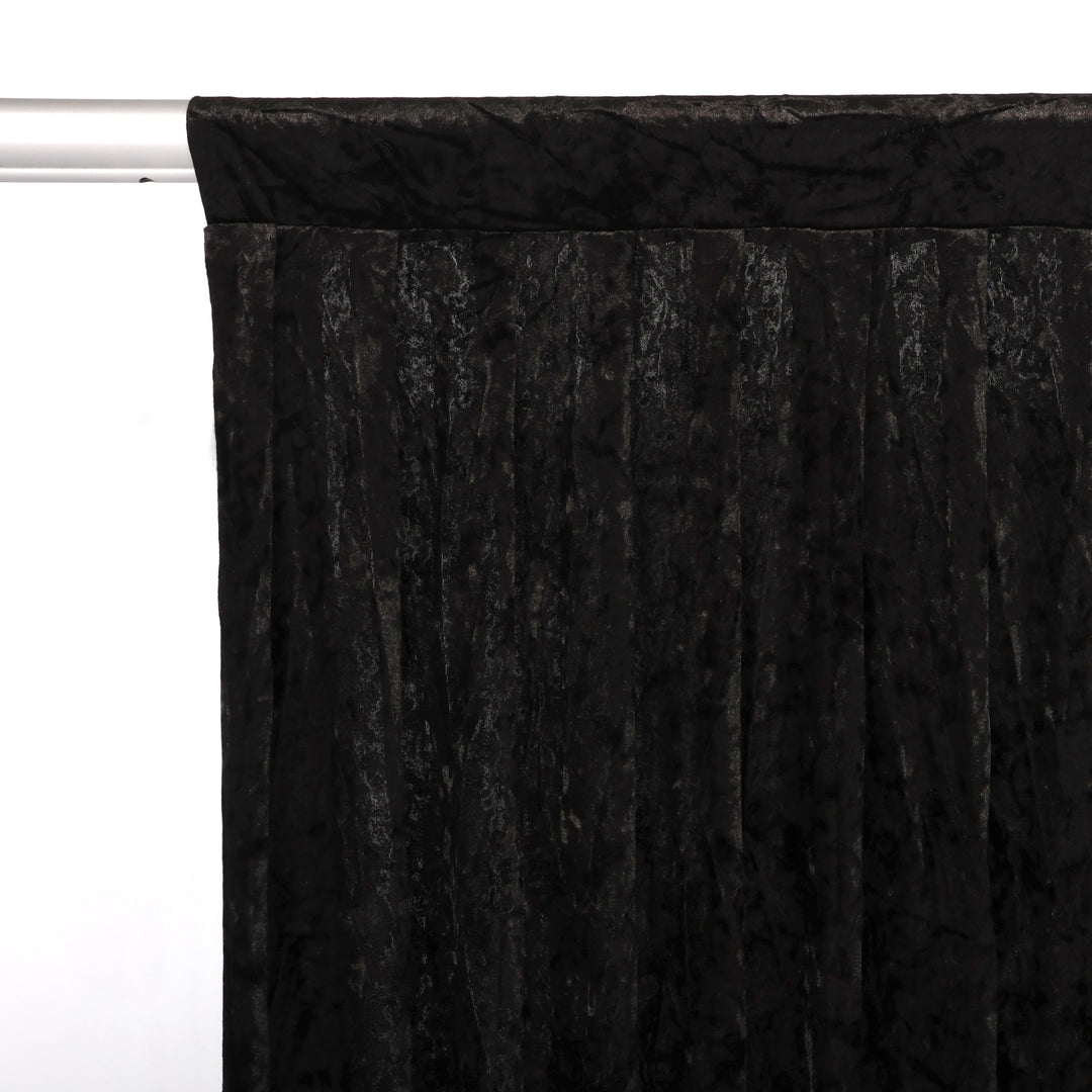 Velvet Backdrop Curtain - Black (3x3m), box pleat