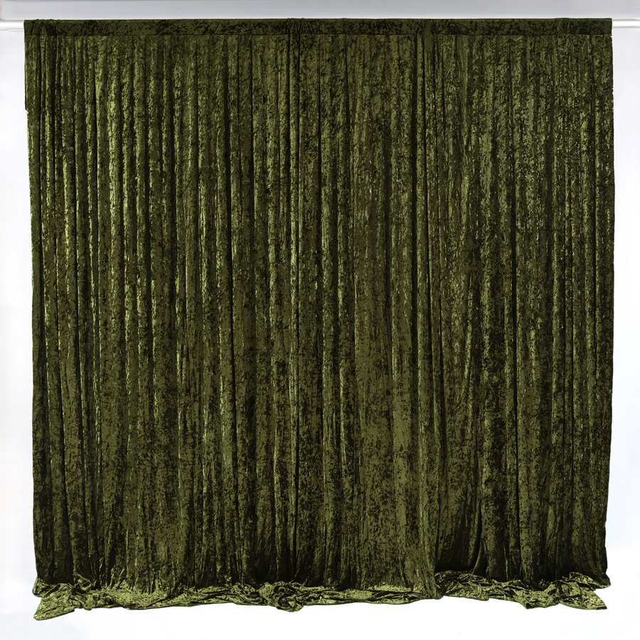 Velvet Backdrop Curtain - Olive (3x3m)