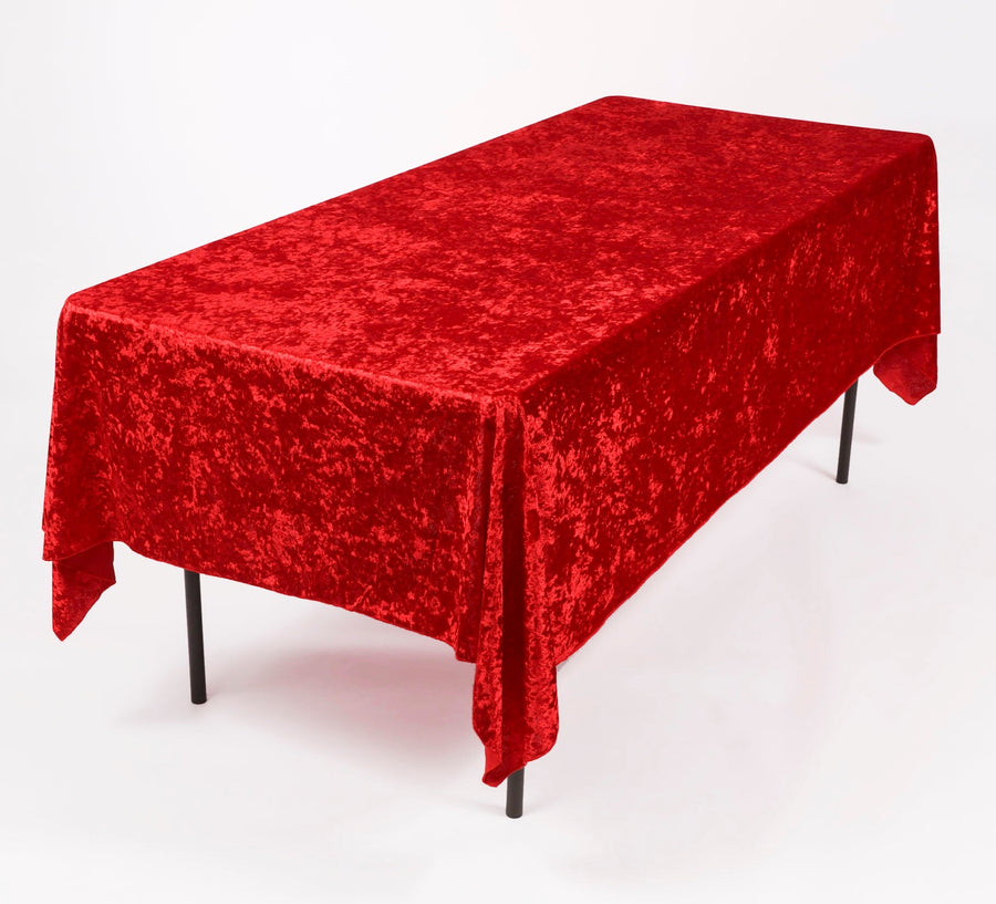 Velvet Rectangle Tablecloth - Red (153x259cm)