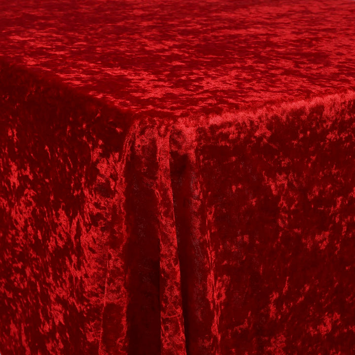 Velvet Rectangle Tablecloth - Red (153x259cm) close up 1