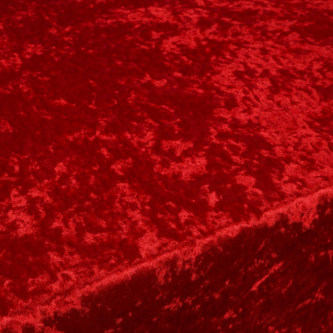 Velvet Rectangle Tablecloth - Red (153x259cm) close up 2