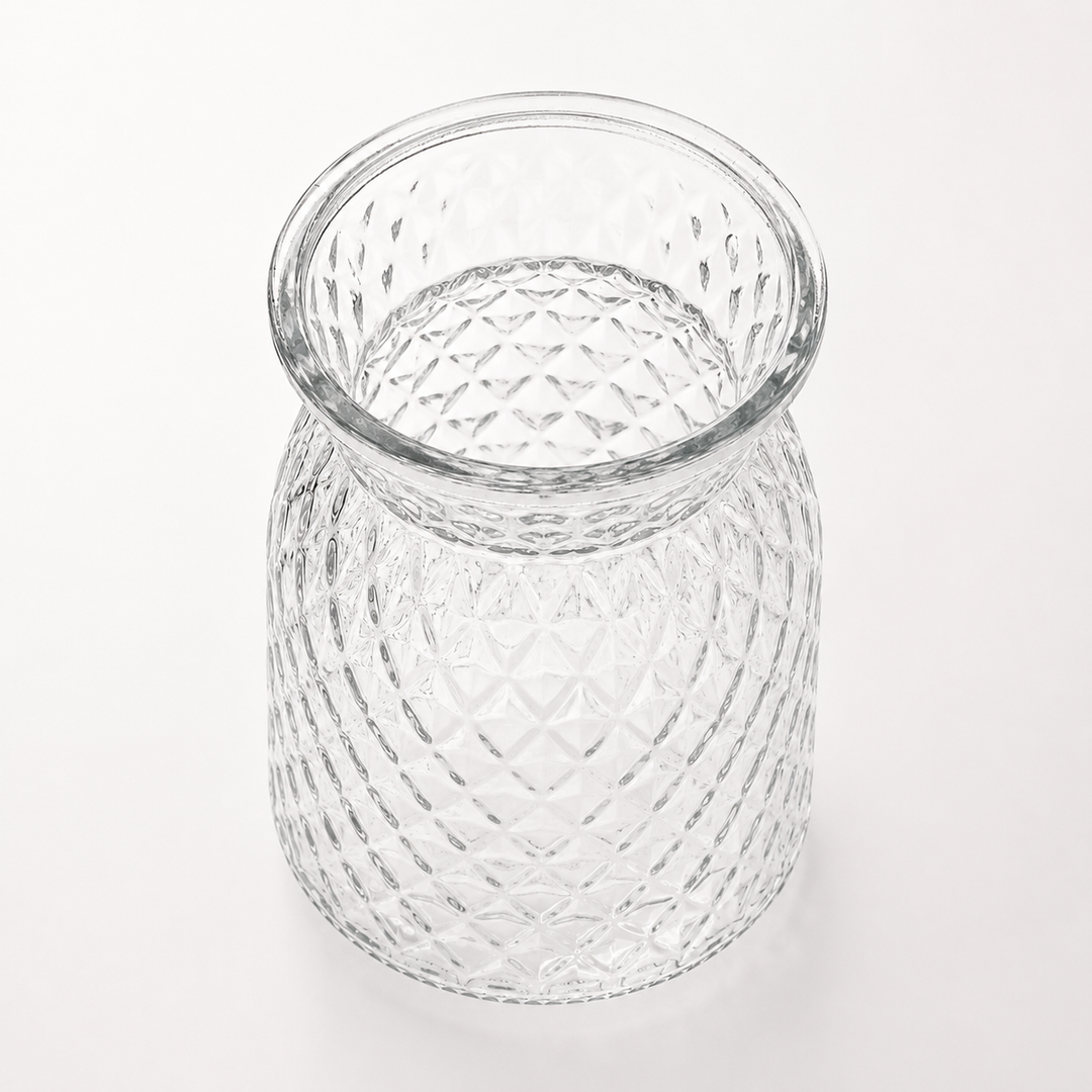Vintage Bud / Posey Glass Vase - Clear (11.5x16cm) Top View