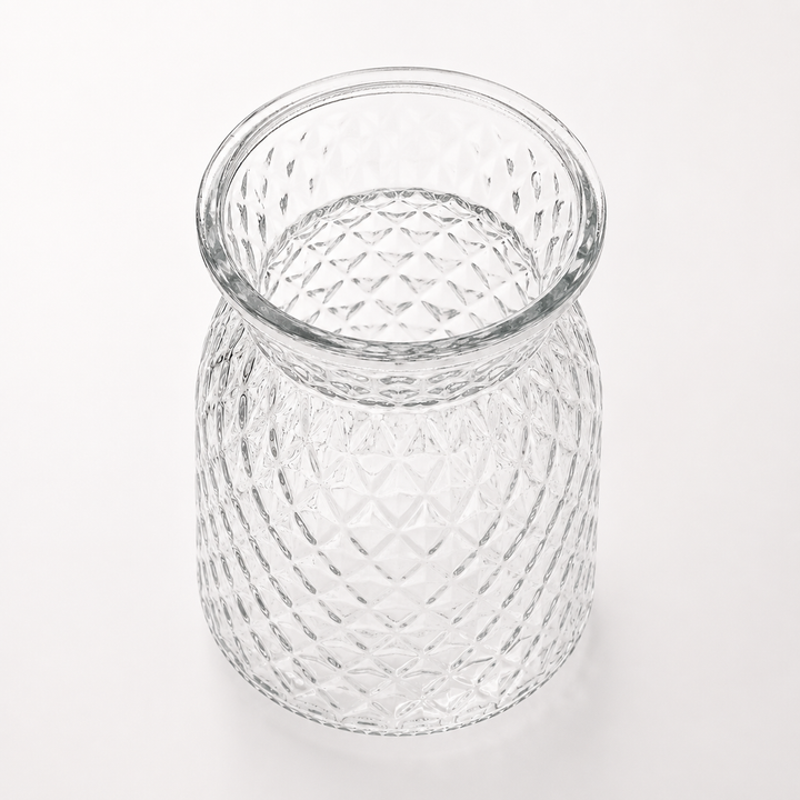 Vintage Bud / Posey Glass Vase - Clear (11.5x16cm) Top View