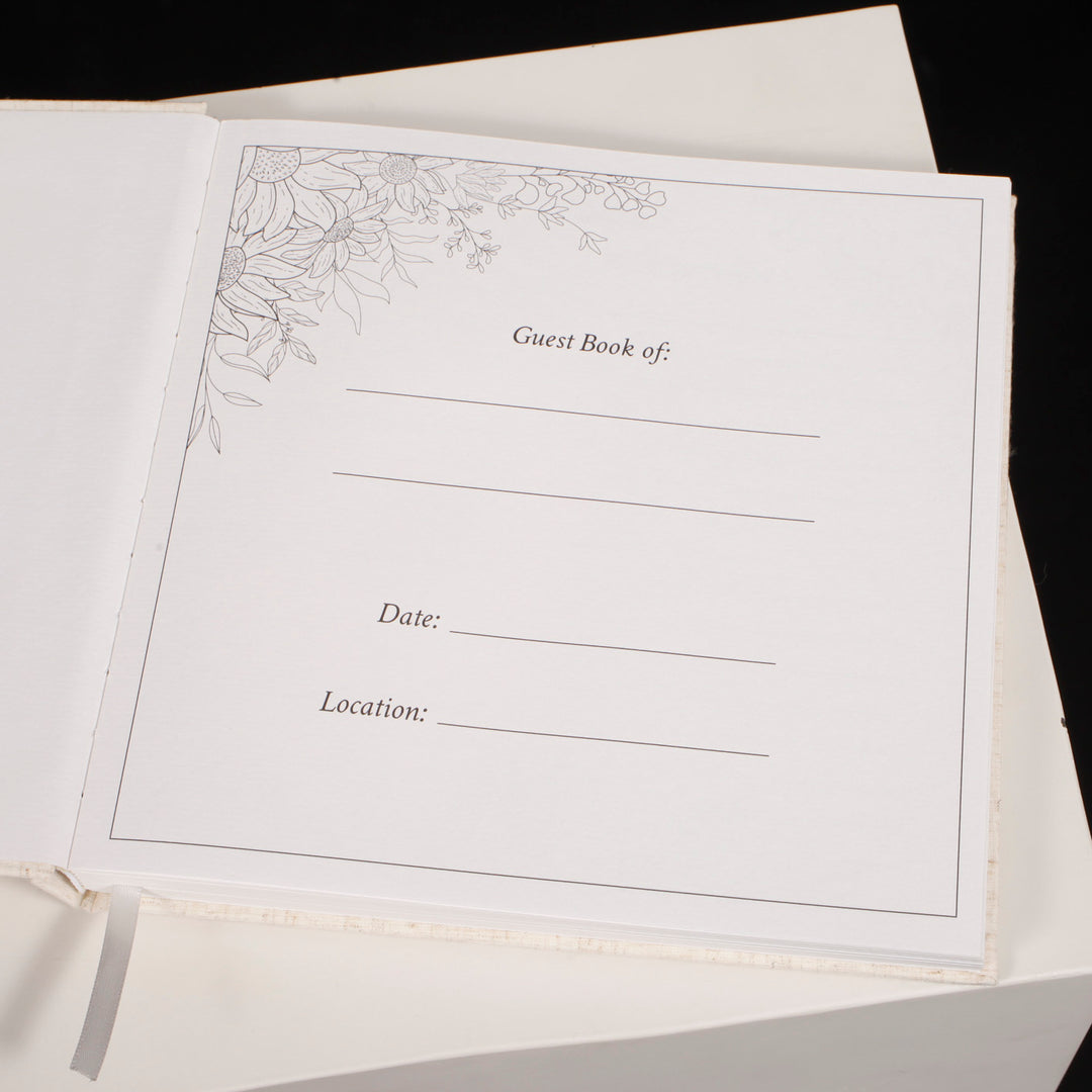 Ivory Guest Book Front Page