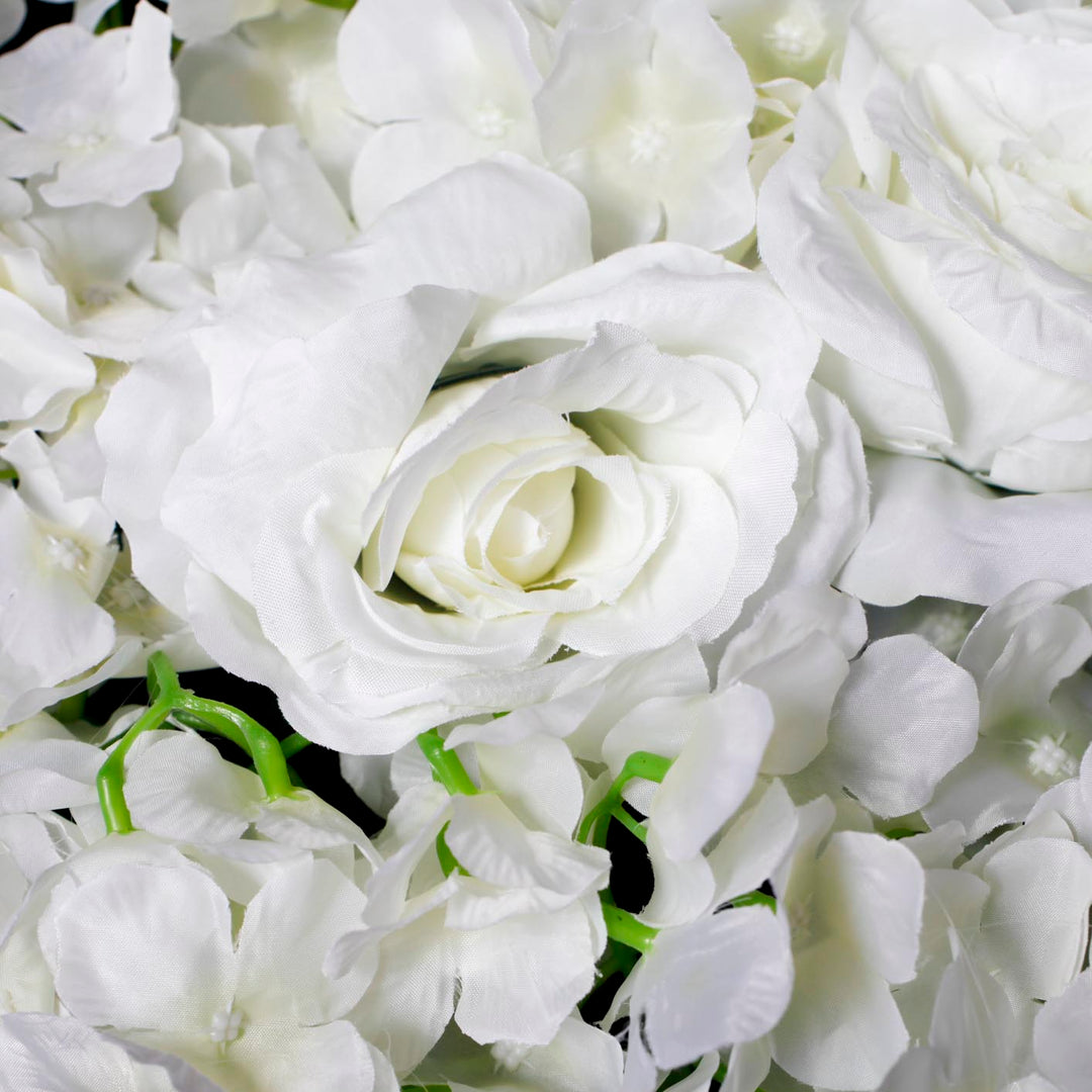 Flower Wall - Rose & Hydrangea (White) flower detail