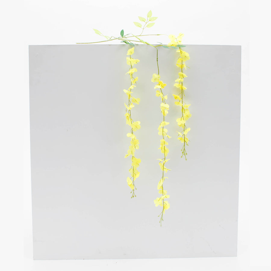 Medium Premium Wisteria Stems - Yellow (1.2m)