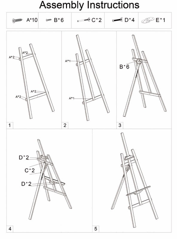 Pink Timber Wedding Easel - (150cm)